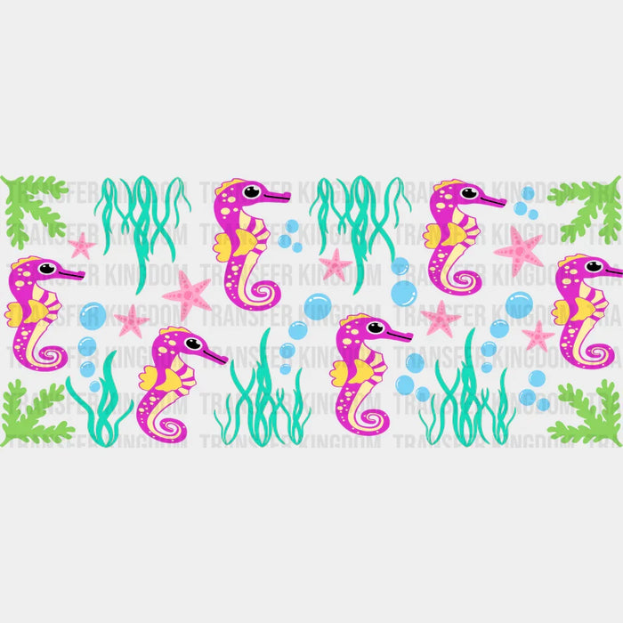 Sea Horse UV DTF Transfer Cup Wrap UV DTF Sticker