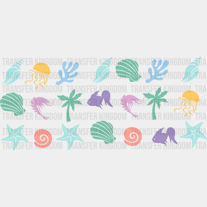 Sea Life - Summer Cup Wrap UV Sticker Permanent UV DTF Decal