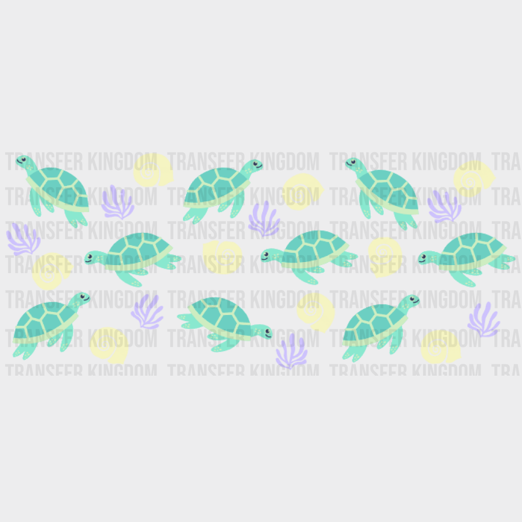 Sea Turtles Uv Dtf Transfer Cup Wrap Sticker