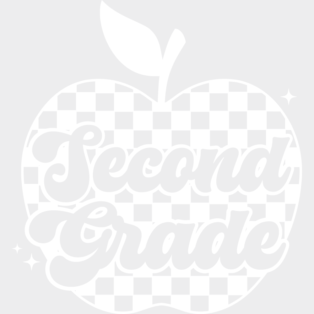 Second Grade B&W - Back To School DTF Transfer Adult Unisex - S & M (10’’) / Light Color Design (See Imaging)