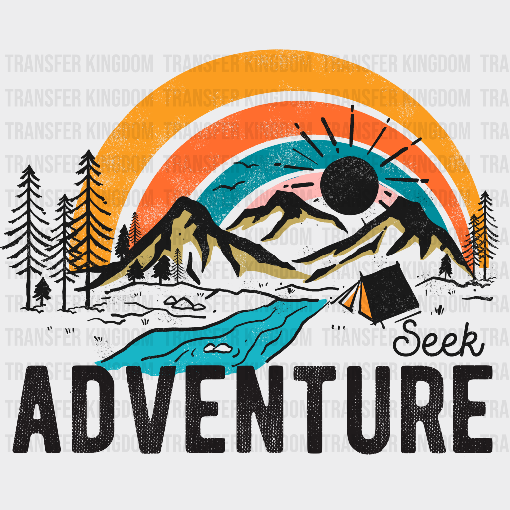 Seek Adventure Design - Outdoor Dtf Heat Transfer Unisex S & M (10’) / Dark Color See Imaging