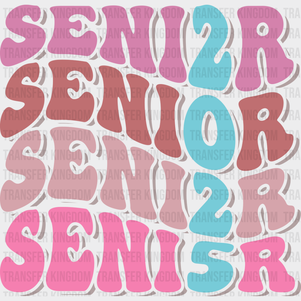 Senior 2025 Vertical Design - Graduation Iron On Dtf Transfer