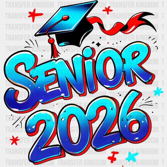 Senior 2026 Blue & Red - Graduation DTF Transfer