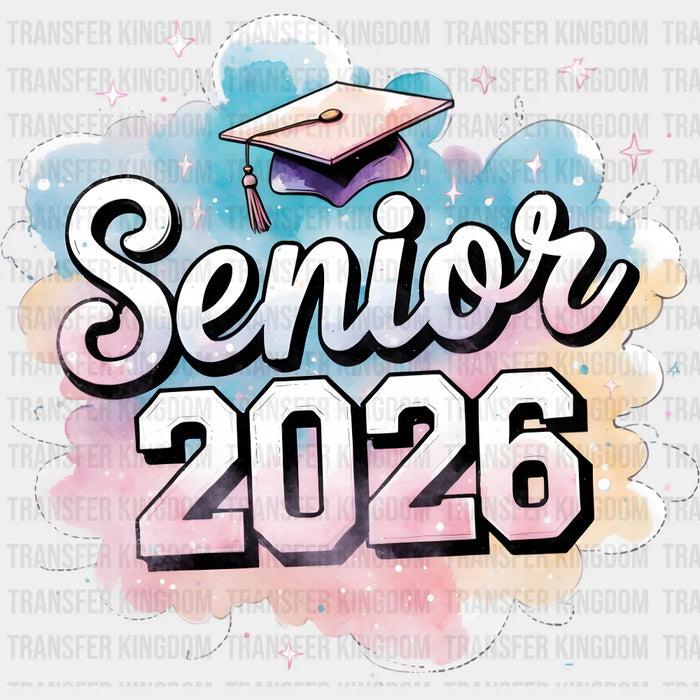 Senior 2026 Cloud Pastel Colors - Graduation DTF Transfer