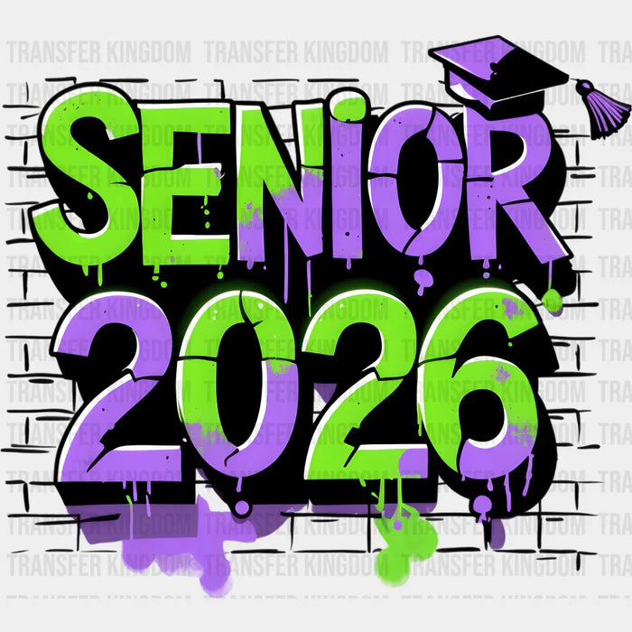 Senior 2026 Green And Purple - Graduation DTF Transfer