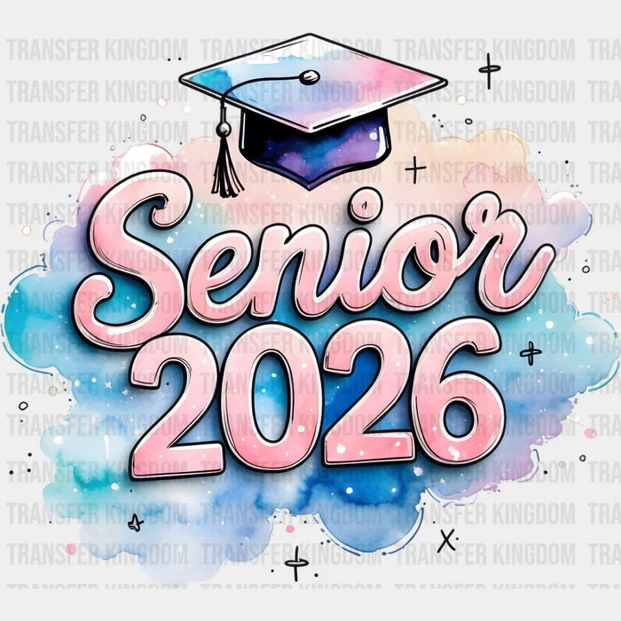 Senior 2026 Pastel Cloud Blue - Graduation DTF Transfer
