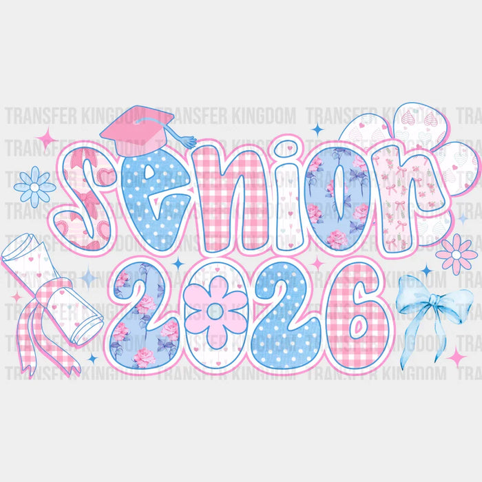 Senior 2026 Pink & Blue - Graduation DTF Transfer