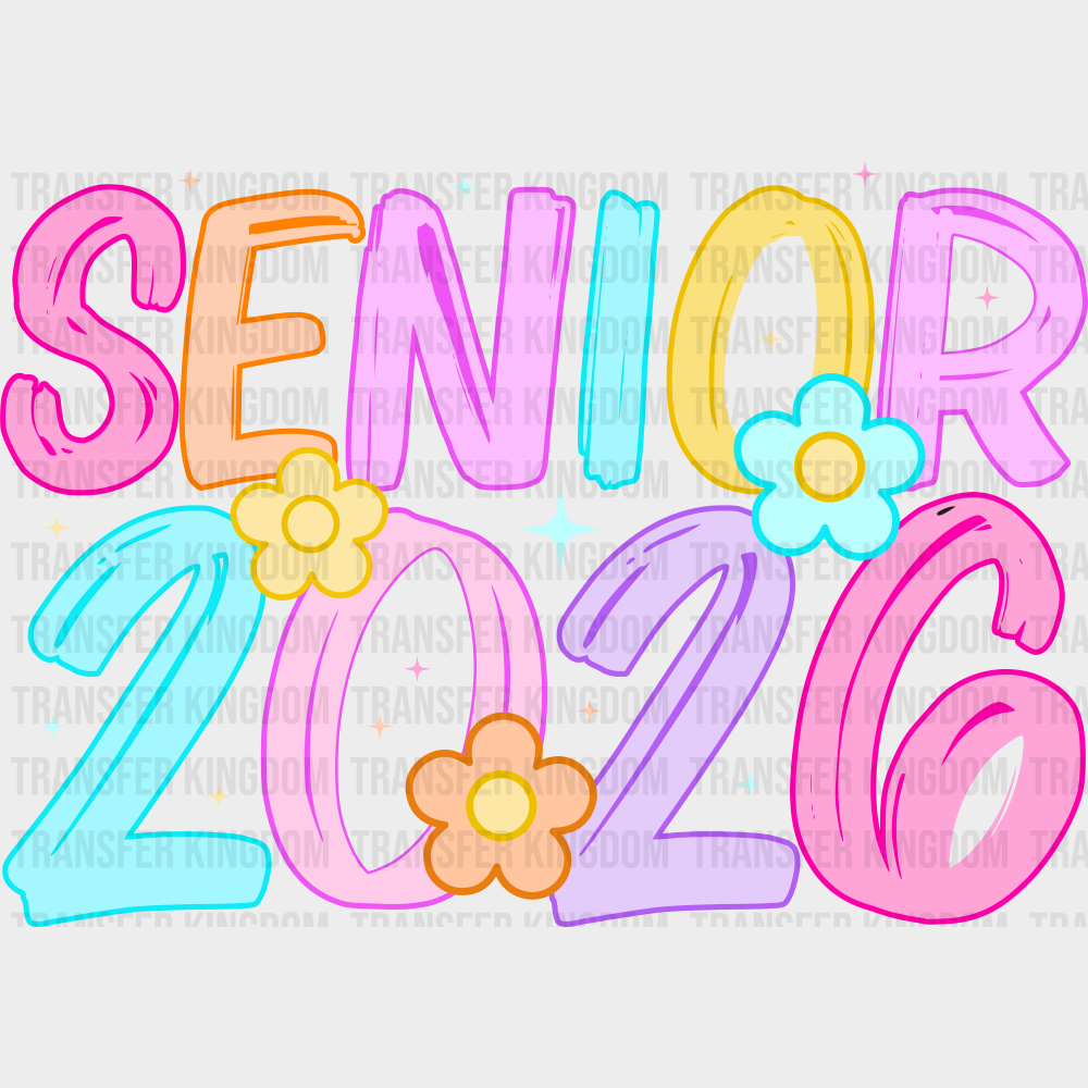 Senior 2026 Pink Design - Graduation DTF Transfer