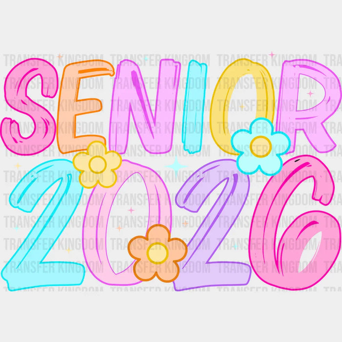 Senior 2026 Pink Design - Graduation DTF Transfer