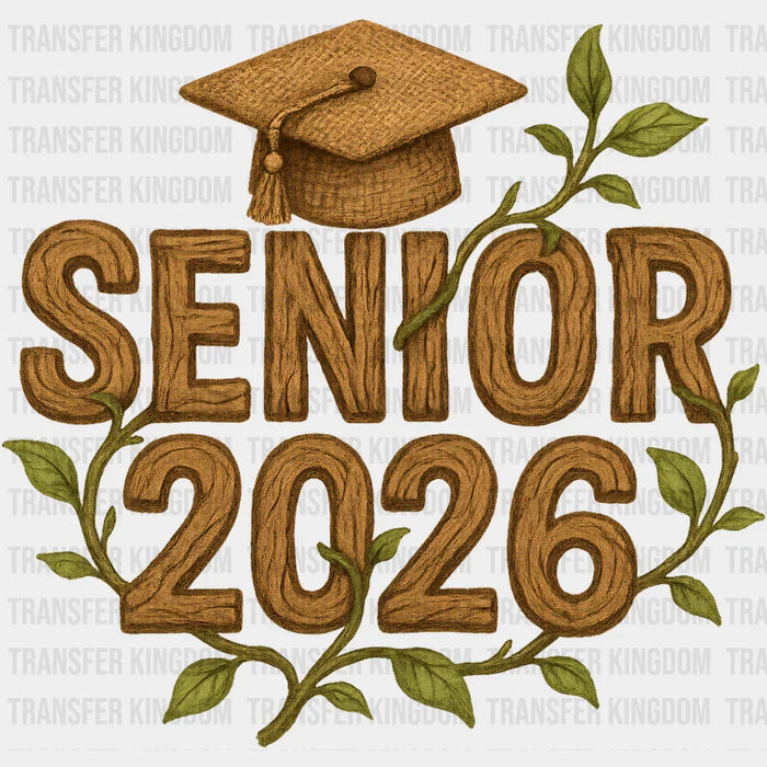 Senior 2026 Wood Design - Graduation DTF Transfer