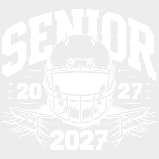 Senior 2027 Football - Senior DTF Transfers - Adult Unisex - S & M (10’’) / Light Color Design (See Imaging)