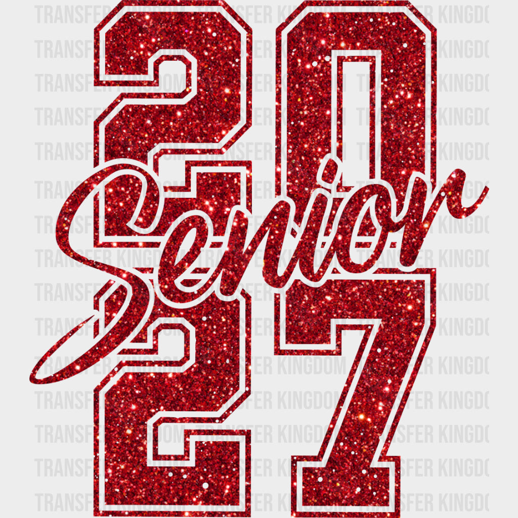 Senior 2027 Red Sequin - Senior DTF Transfers