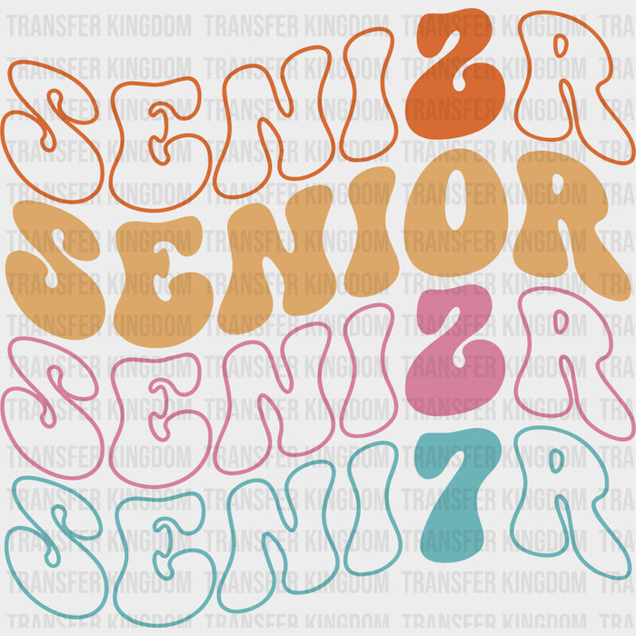 Senior 2027 Wavy Design - Senior DTF Transfers