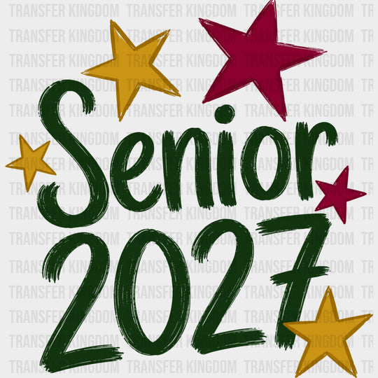 Senior 2027 Yellow & Red Stars - Senior DTF Transfers
