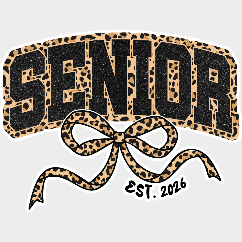 Senior EST 2026 - Graduation DTF Transfer Adult Unisex - S & M (10’’) / Light Color Design (See Imaging)