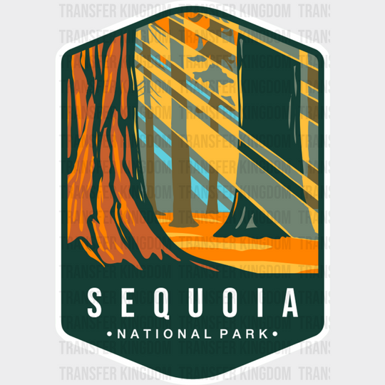 Sequoia National Park Colorful Design - National Parks DTF Transfer