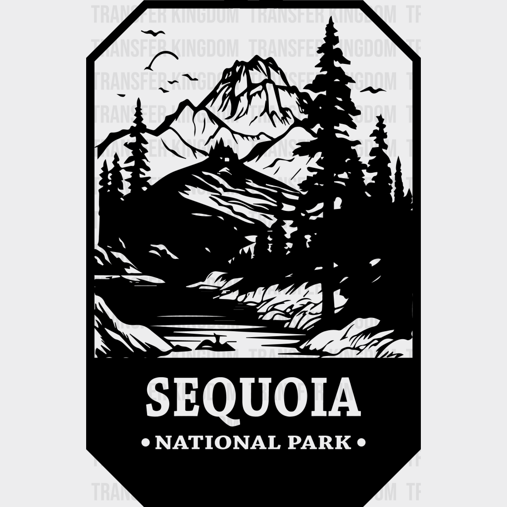 Sequoia National Park Design - Parks Dtf Transfers Unisex S & M (10’) / Dark Color See Imaging