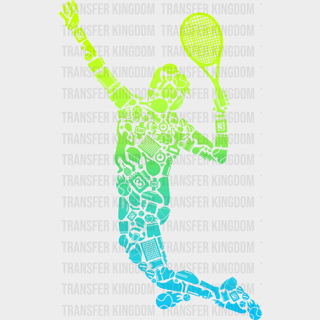 Serving Gradient Design - Tennis DTF Transfers