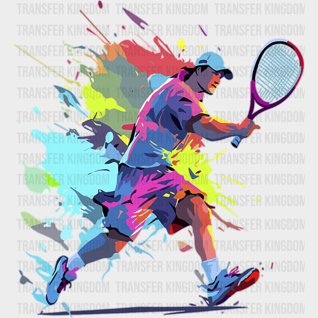 Serving Watercolor Design - Tennis DTF Transfers
