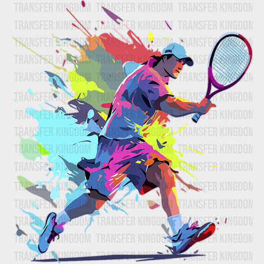 Serving Watercolor Design - Tennis DTF Transfers