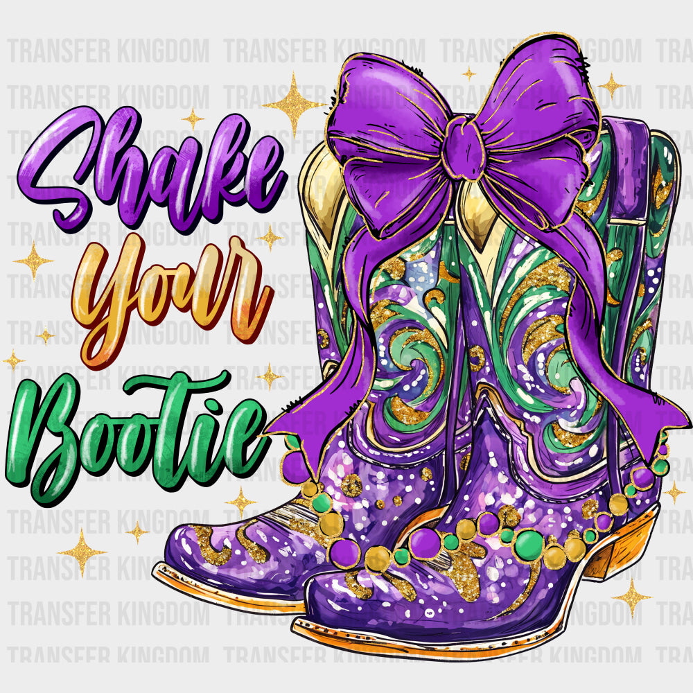 Shake Your Bootie Boots - Mardi Gras DTF Transfers