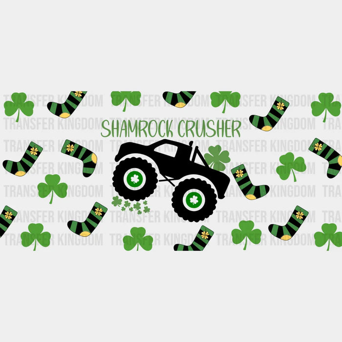 Shamrock Crusher Truck - St Patrick Cup Wrap UV Sticker Permanent UV DTF Decal