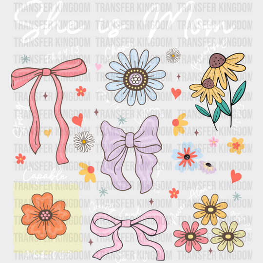 She Is Mom Flowers - Mother’s Day DTF Transfer