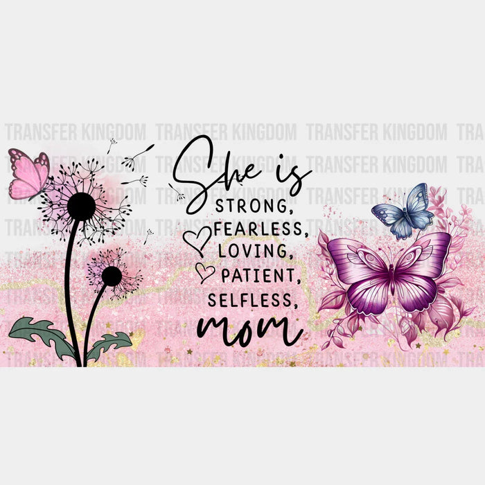 She Is Strong Colorful - Mom Cup Wrap UV Sticker Permanent UV DTF Decal