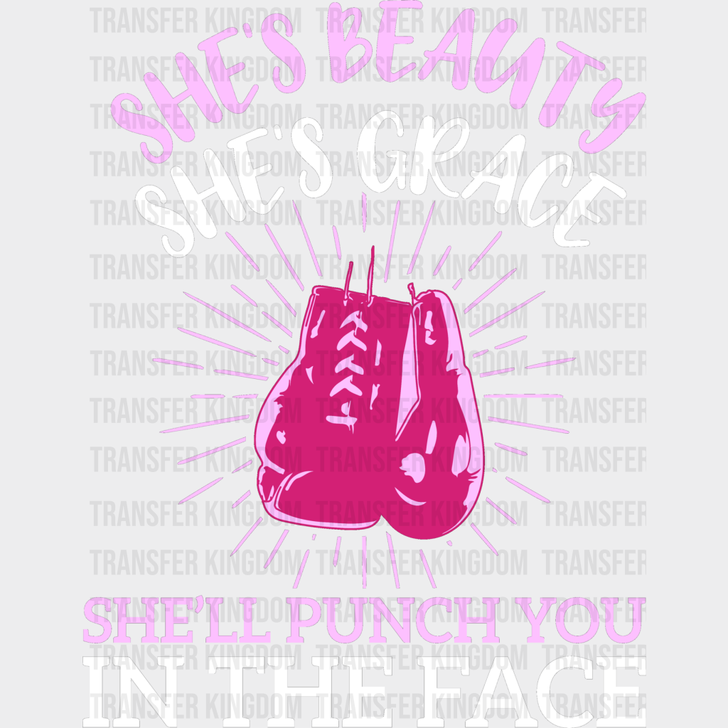 She’s Beauty Grace - Boxing Dtf Heat Transfer Unisex S & M (10’’) / Light Color Design (See Imaging)