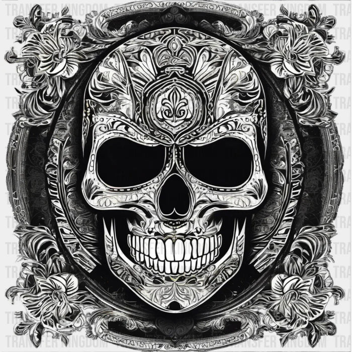 SILVER SKULL HALLOWEEN Design - DTF heat transfer