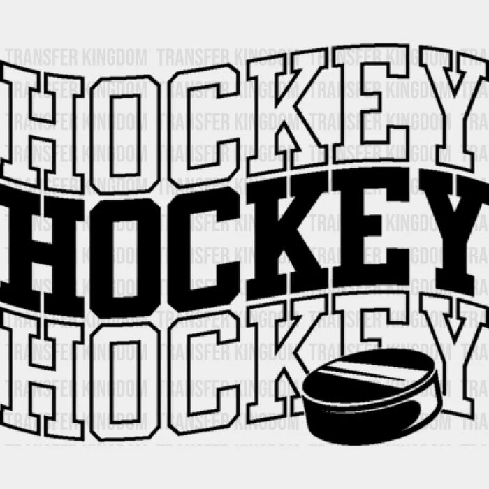 Simple Hockey Hockey B&W Design - Hockey DTF Heat Transfer