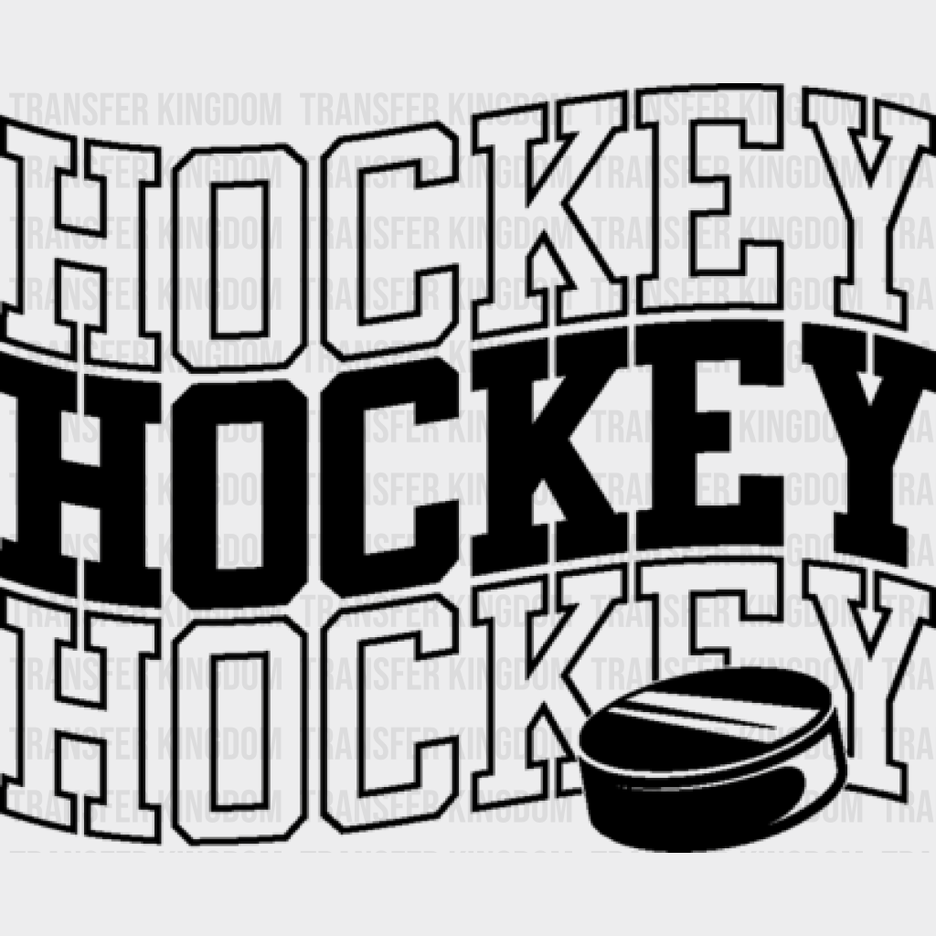 Simple Hockey Design - Dtf Heat Transfer Unisex S & M (10’’) / Dark Color (See Imaging)