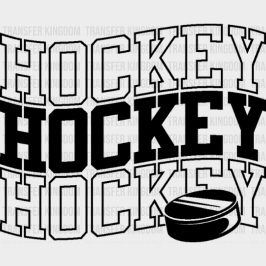 Simple Hockey Design - Dtf Heat Transfer Unisex S & M (10’’) / Dark Color (See Imaging)