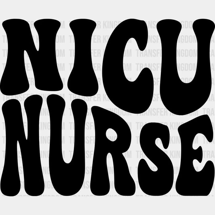 Simple NICU Black And White Nurse - NICU DTF Transfers