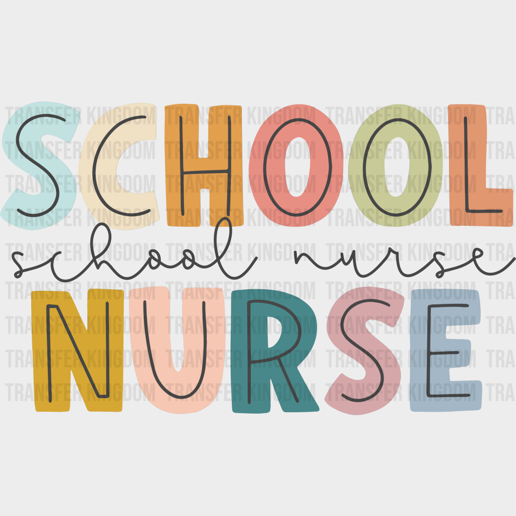 Simple School Nurse Design - Dtf Transfers