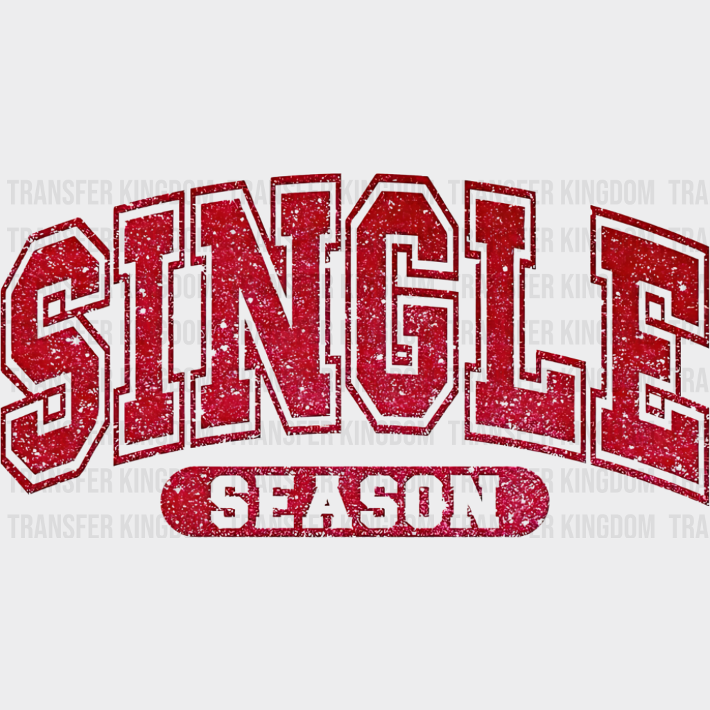 Single Season Red Glitter Design - Valentine’s Day Dtf Transfer