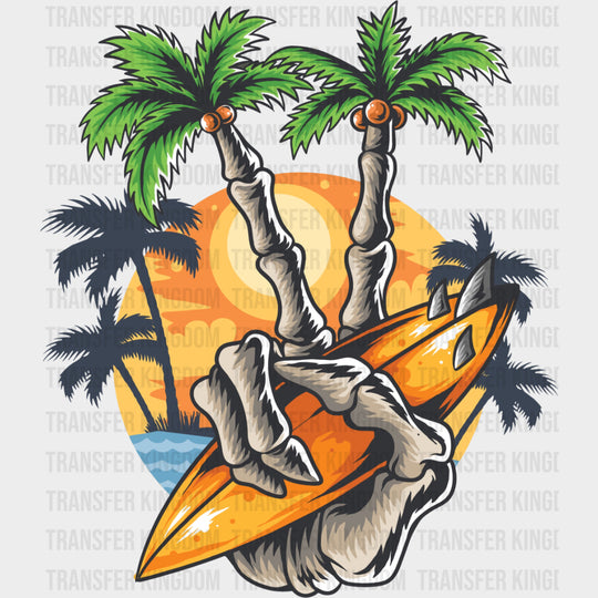 Skeleton Peace Sign - Surfing DTF Transfers transfer-kingdom Dark Color Design (See Imaging)