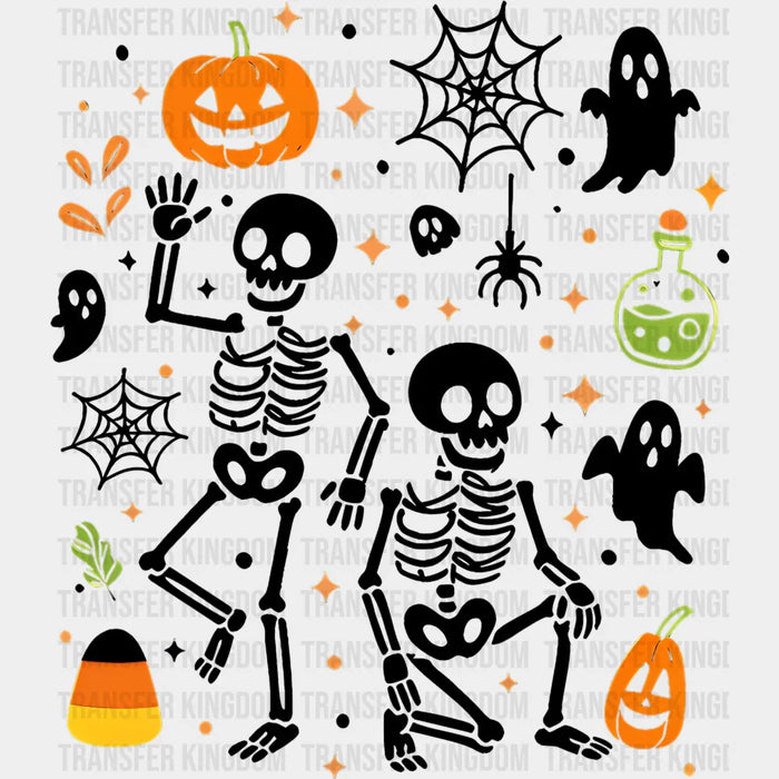 Skeletons, Pumpkins, Spiders, Ghosts - Halloween DTF Transfer