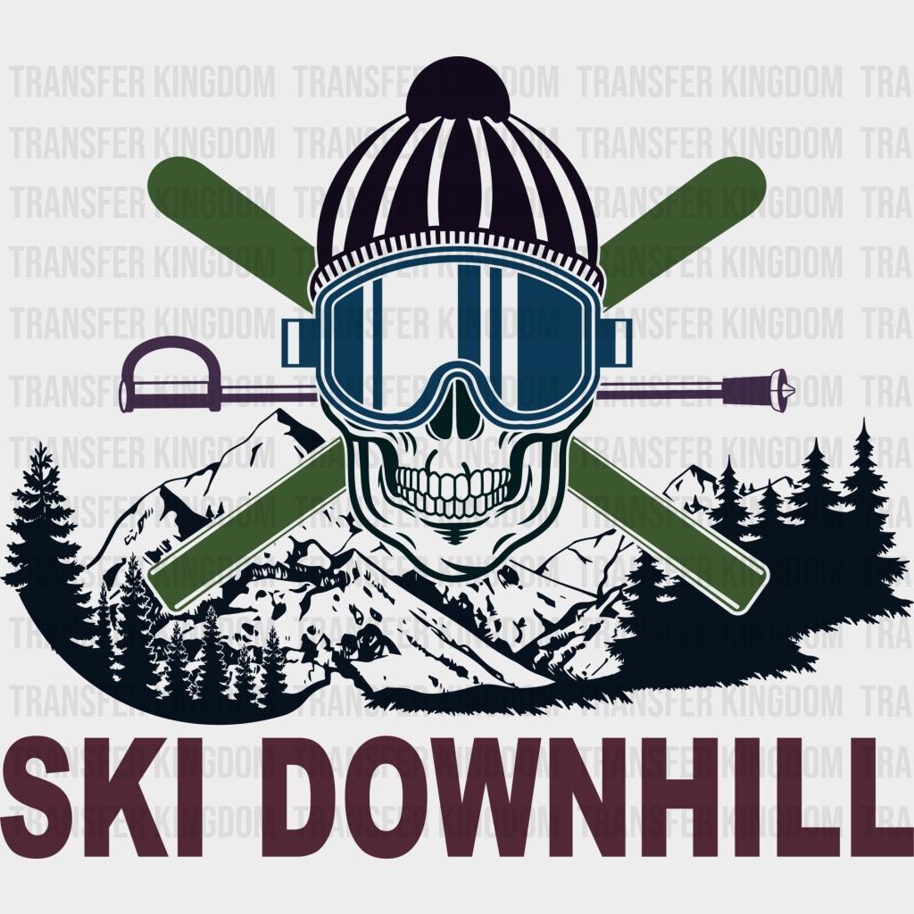 Ski Downhill - Skiing Dtf Heat Transfer