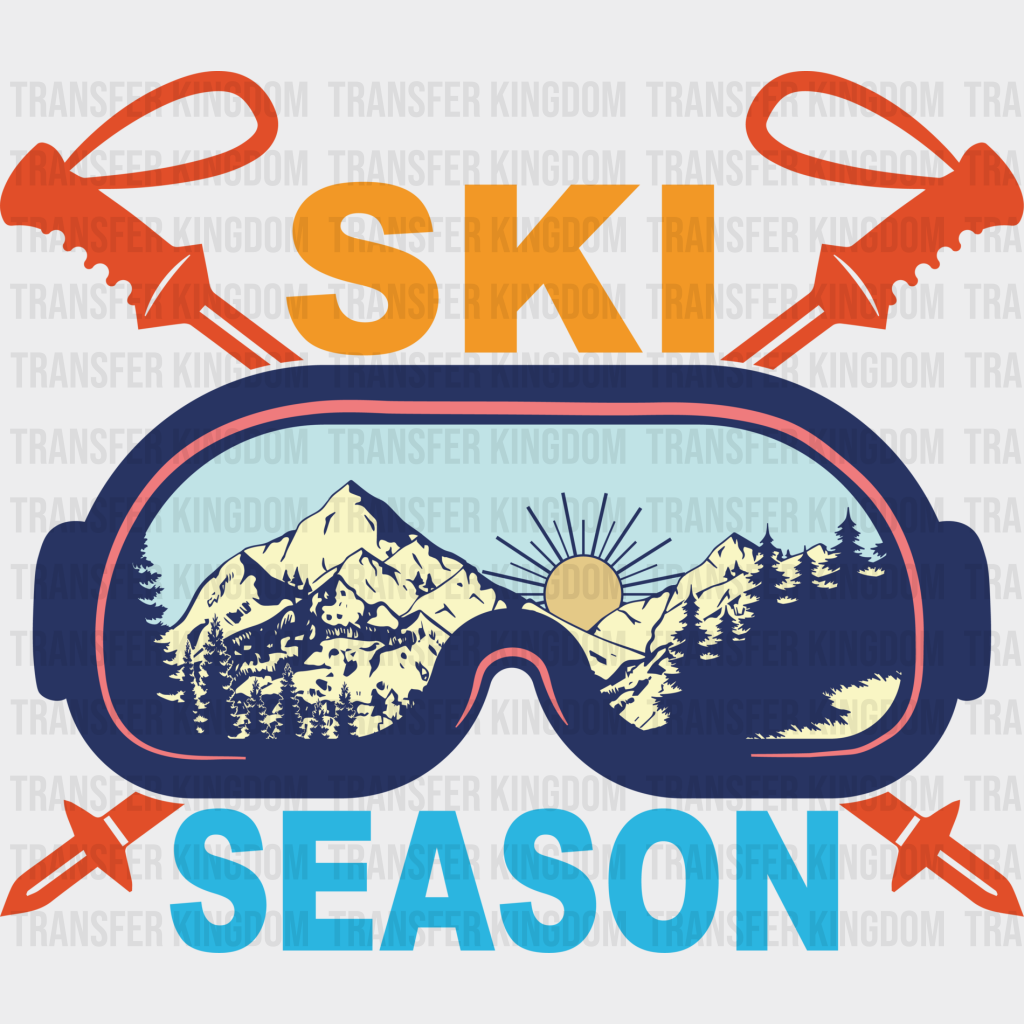 Ski Season - Skiing Dtf Heat Transfer