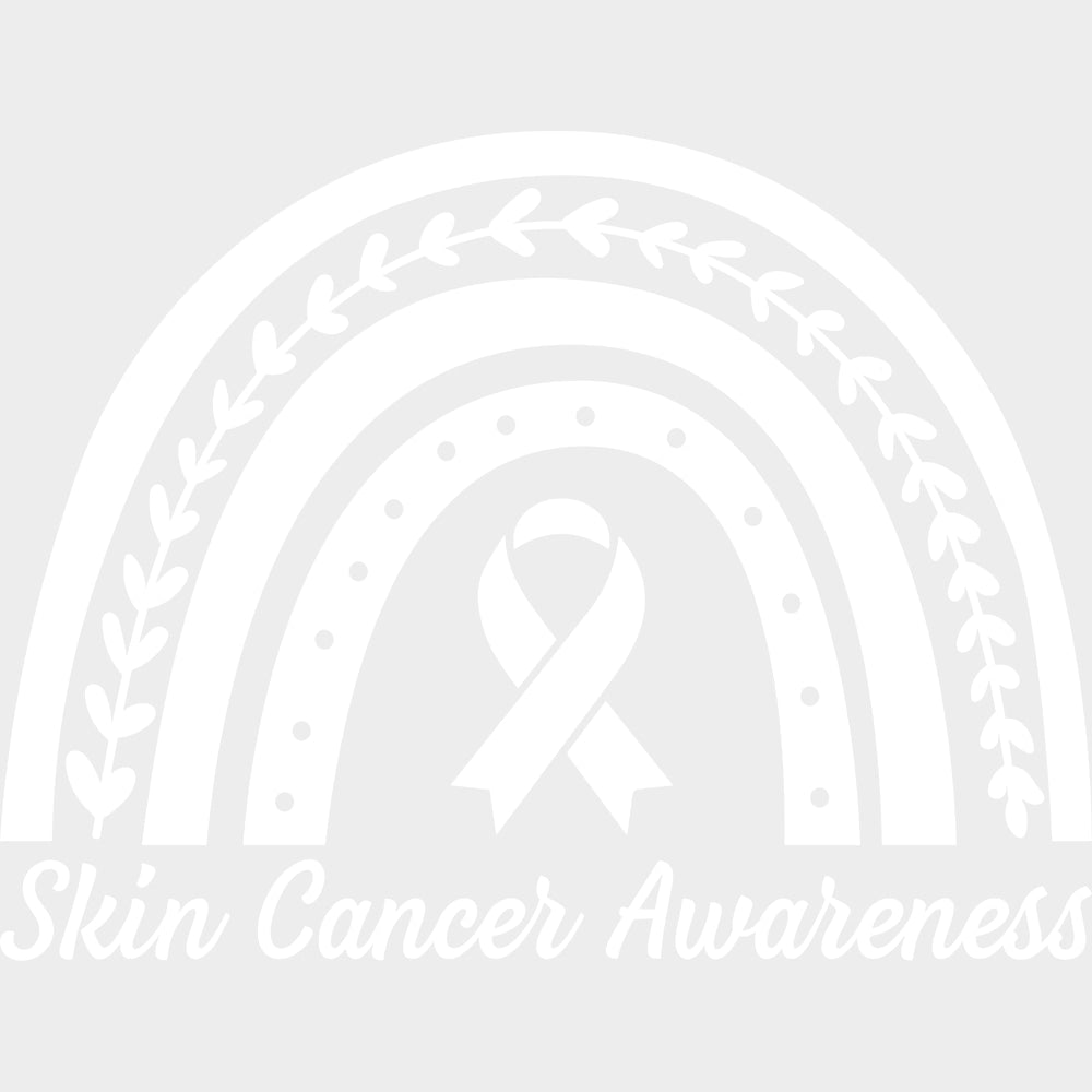 Skin Cancer Awareness Rainbow - Melanoma DTF Transfers - Adult Unisex - S & M (10’’) / Light Color Design (See Imaging)