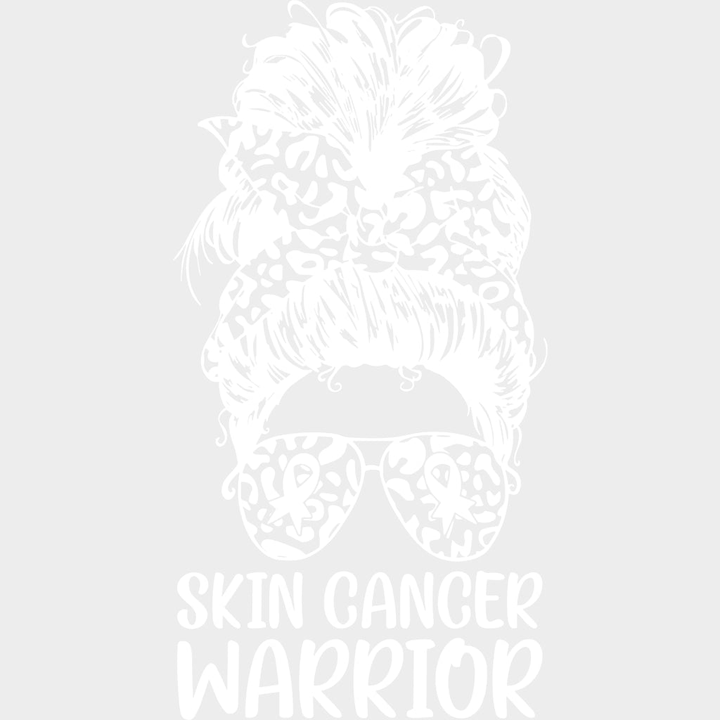 Skin Cancer Warrior Girl - Melanoma DTF Transfers - Adult Unisex - S & M (10’’) / Light Color Design (See Imaging)