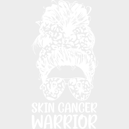 Skin Cancer Warrior Girl - Melanoma DTF Transfers - Adult Unisex - S & M (10’’) / Light Color Design (See Imaging)