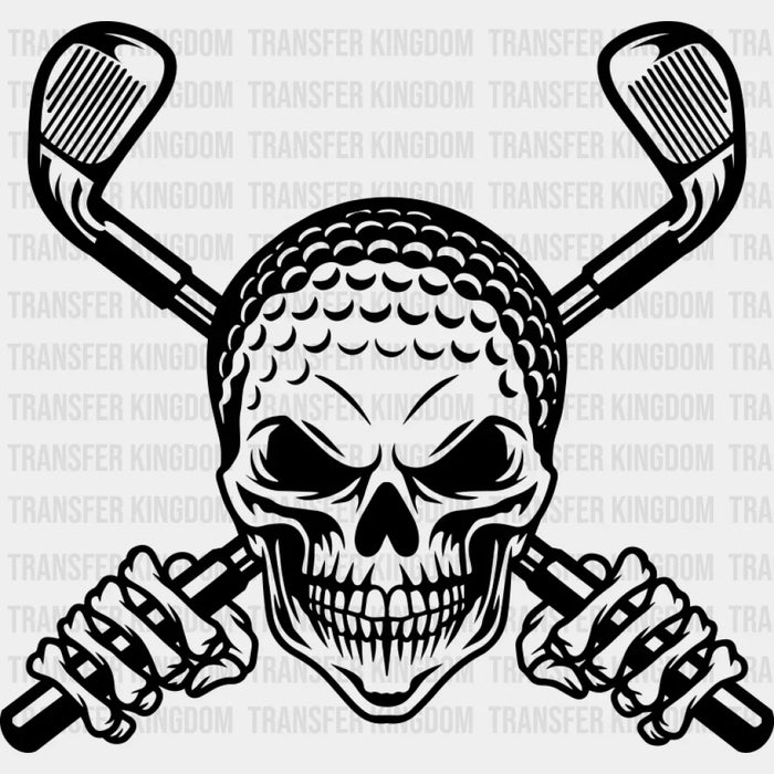 Skull Design - Golf DTF Transfer