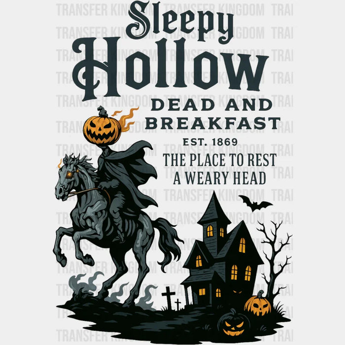Sleepy Hollow Dead And Breakfast - Halloween DTF Transfer