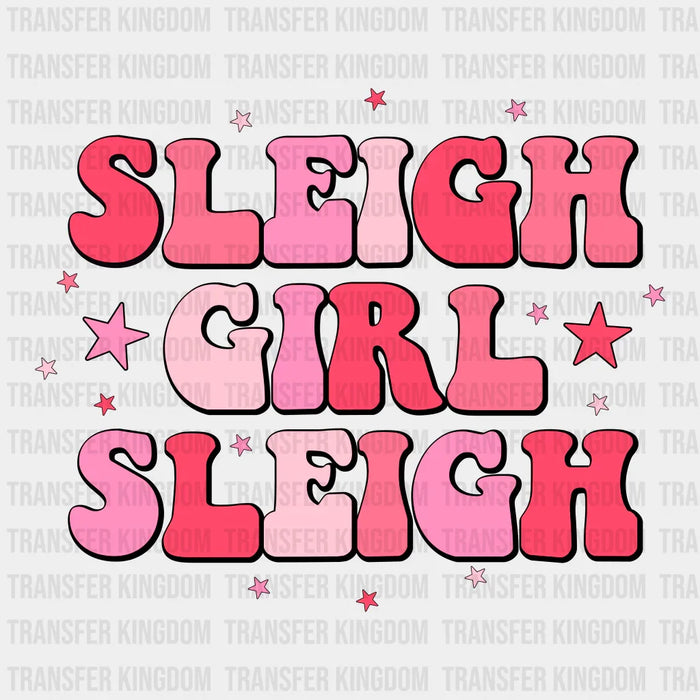 SLEIGH GIRL Christmas Design - DTF heat transfer