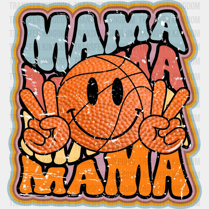 Smiley Basketball Mama Design - Basketball DTF Heat Transfer