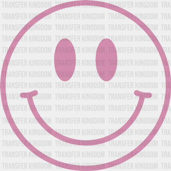 Smiley Face Purple Aesthetic Retro Design - Good Vibes DTF heat transfer