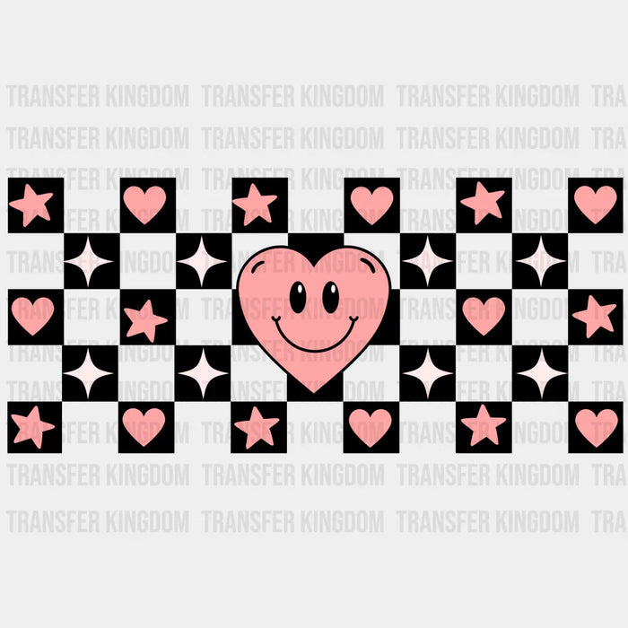Smiley Heart UV DTF Transfer Cup Wrap UV DTF Sticker