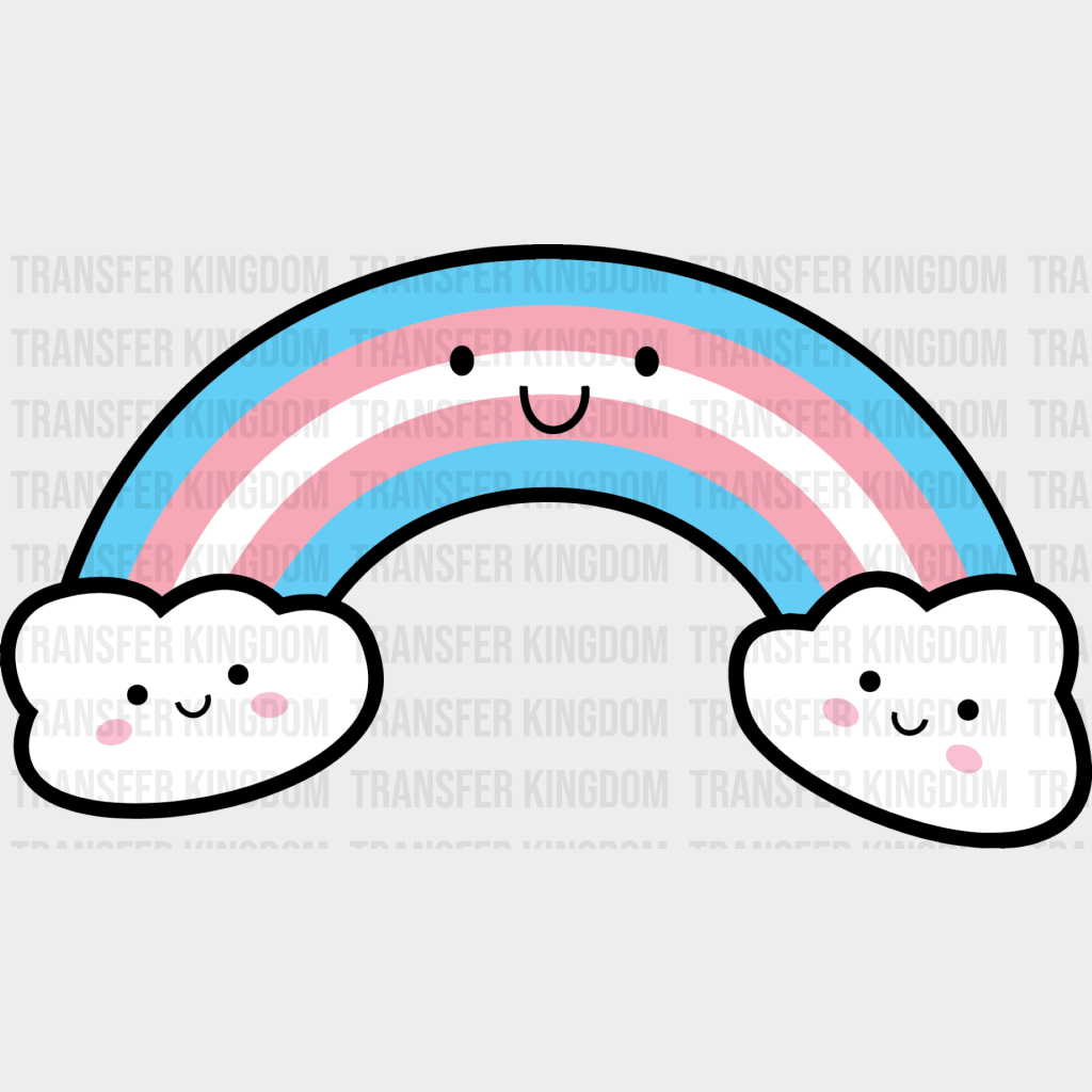 Smiley Rainbow Design - Transsexual Iron On Dtf Transfer